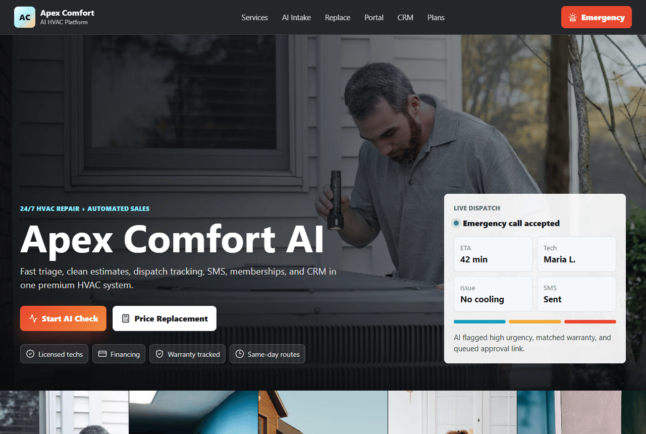 HVAC website preview