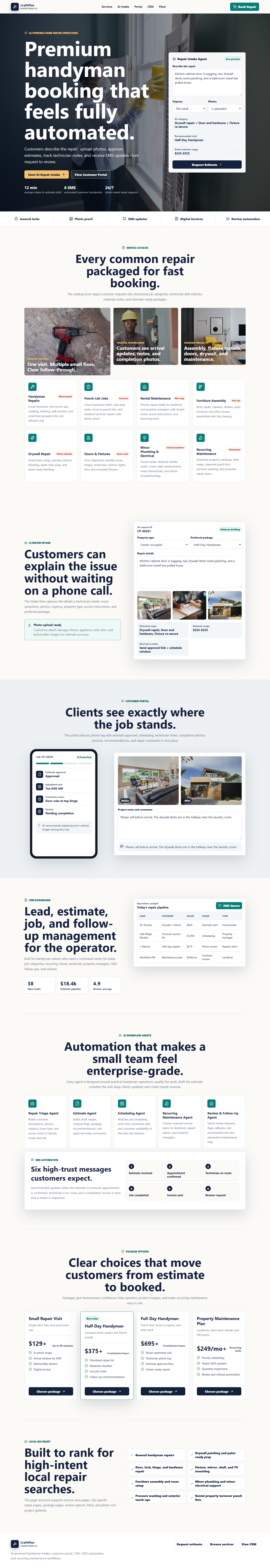 Handyman website preview